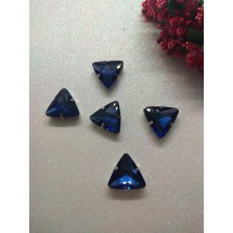 Стразы в цапах "Треугольник" 18 мм цв. темно-синий, цена за 1 шт